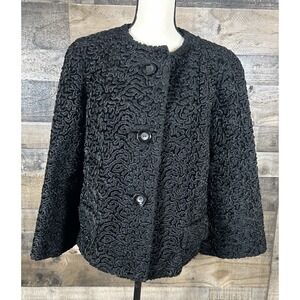 Astrakin Coat Womens Lepshire Curly Wool Vintage Union Made Jacket France